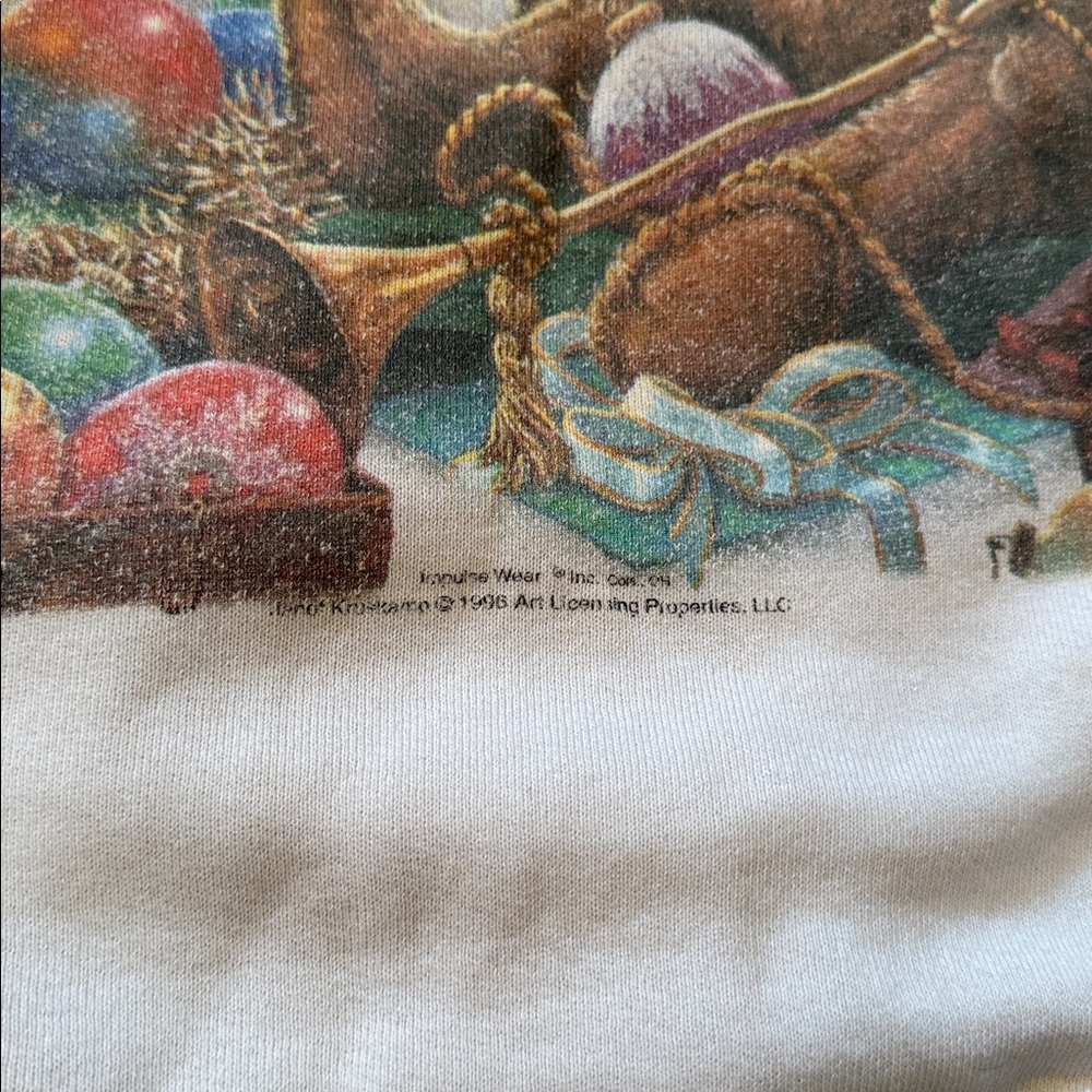 1996 Holiday Teddy Bear Vintage Christmas Crewneck Sweater - Picture 4 of 10